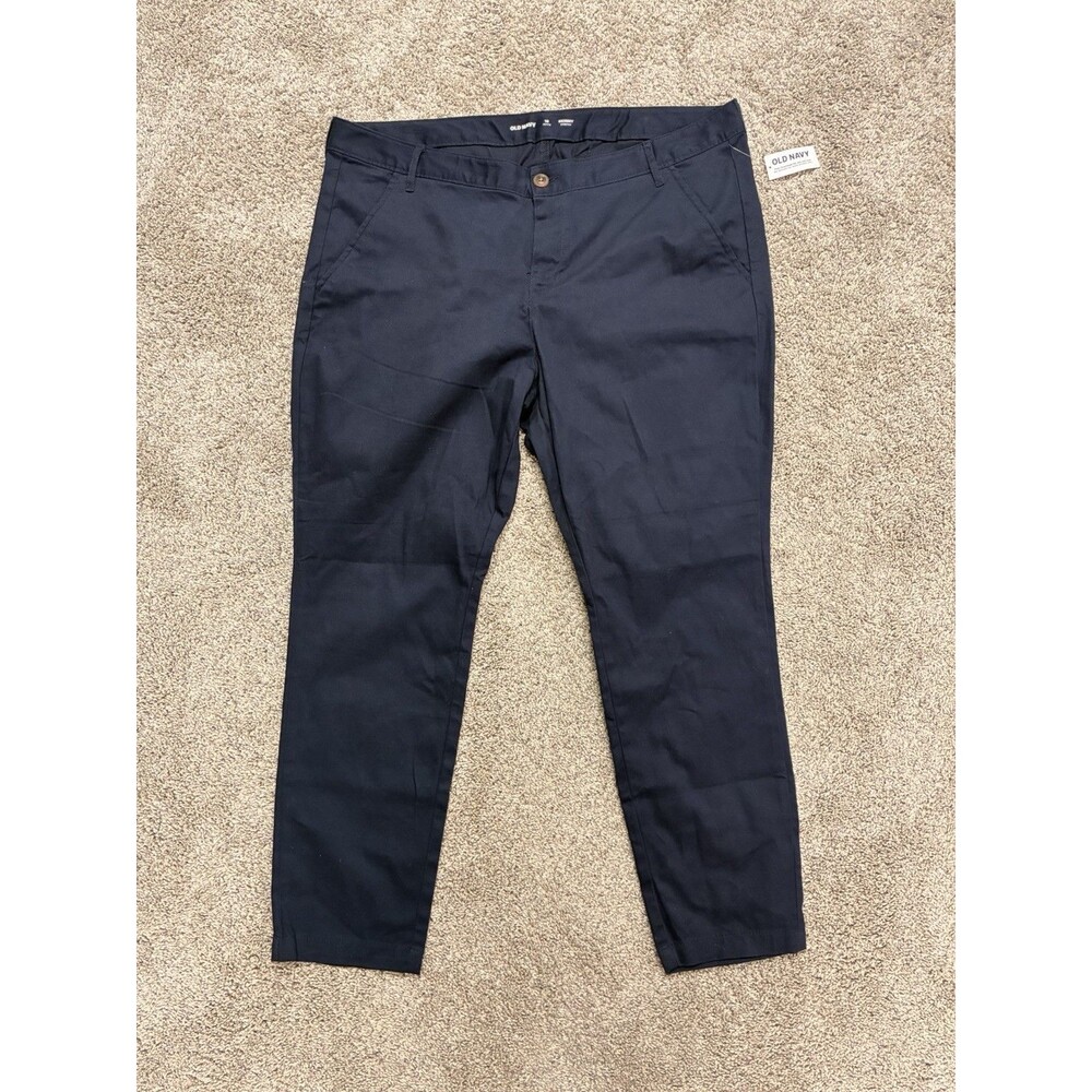 OLD NAVY Skinny Stretch Pants Women’s 16P Navy Blue Uniform Ink Blue NWT